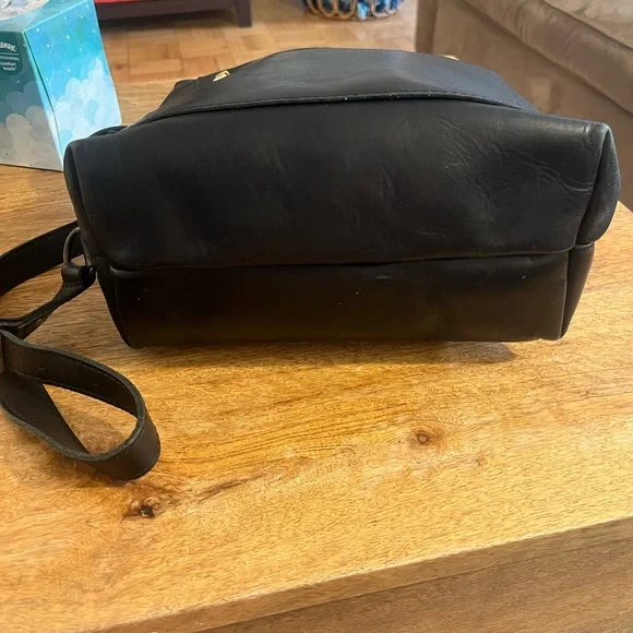 Portland Leather goods Black Backpack tote - Picture 3 of 8